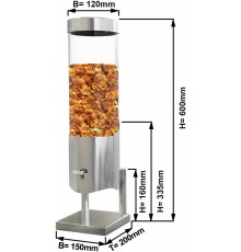 Диспенсер для мюслів з eckigem Fuß - Ø 12 cm GGM Gastro