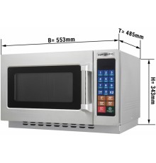 Піч мікрохвильова 34 літри з електронним управлінням - 1400 Вт GGM Gastro
