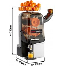 Прес для цитрусових електричний - срібло - Механічне управління - з регульованим зливним краном краном GGM Gastro