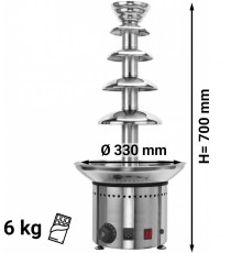 Шоколадний фонтан - 5 рівня- H 70 cm GGM Gastro