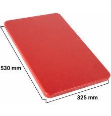 Дошка для нарізання - 53 x 32,5 см - 2 см - червоний GGM Gastro