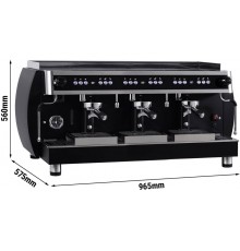 Кавомашина з портафільтром «Grace» - з цифровим дисплеєм - Трипостова - вкл. систему преінфузії - Чорна