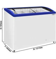 Морозильна ларь - 398 Л - синій з вигнутим склом - з 5 Einhängekörben GGM Gastro