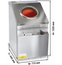 Піч тандирна газова - 715 х 1225 мм (нержавіюча сталь) GGM Gastro