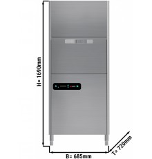 Посудомиючна машина купольна для кастрюль 11,35 kW з дозатороми миючого та ополскувального засобів (з подвійною стінкою) GGM Gastro