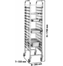 Візок - шпилька - для 16x GN 1/1 GGM Gastro