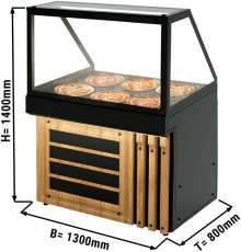 Вітрина теплова - 1,3 x 0,8 m GGM Gastro