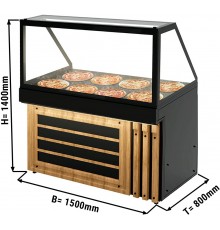 Вітрина теплова - 1,3 x 0,8 m GGM Gastro