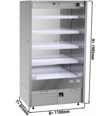 Холодильна гірка - 1,1 x 0,85 m - з 4 полиця - 0,85 TIEF GGM Gastro