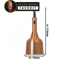 Підігрівач їжі / Лампа підігрівальна - Ø 180 mm - copper GGM Gastro