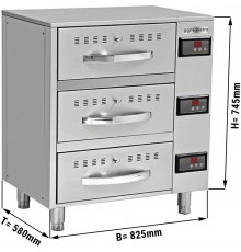 Теплова шафа з 3 шухлядами - 0,82 m - GN 1/1 GGM Gastro