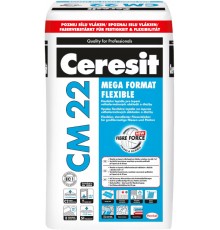 CERESIT CM 22 MEGA FORMAT FLEXIBLE Високоеластична клеюча суміш для плитки великого формату, 25 кг