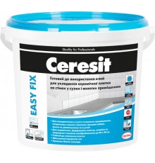CERESIT EASY FIX Готовий до використання клей для укладання керамічної плитки на стінах у сухих і вологих приміщеннях, 7 кг