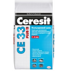 CERESIT CE 33 PLUS Полімерцементна суха суміш для заповнення швів між облицювальними плитками всередині та зовні будівель (ширина шва 1–6 мм)
